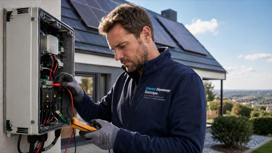 Électricien en intervention
